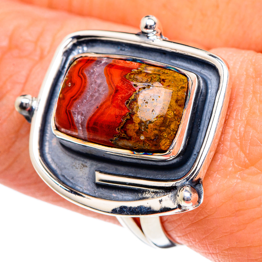Crazy Lace Agate Rings handcrafted by Anasilvercos - RING94981