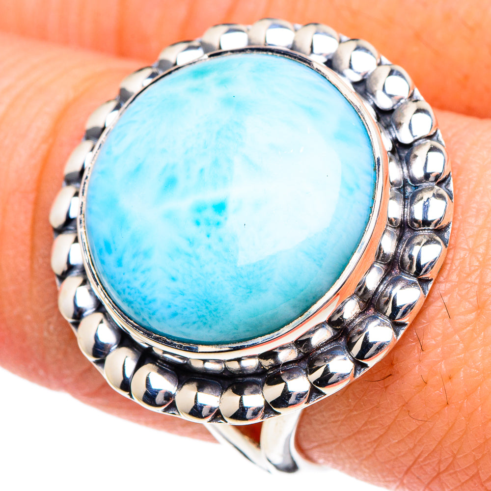 Larimar Rings handcrafted by Anasilvercos - RING94984