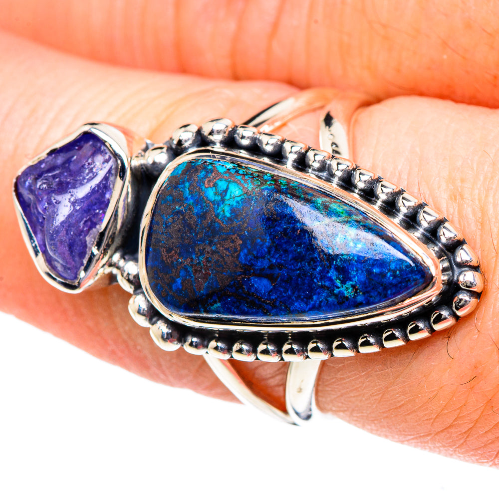 Shattuckite, Tanzanite Rings handcrafted by Anasilvercos - RING94986