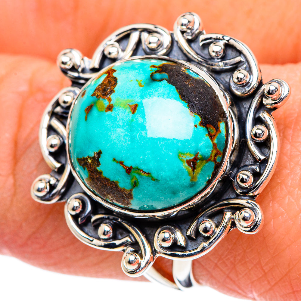Tibetan Turquoise Rings handcrafted by Anasilvercos - RING94999