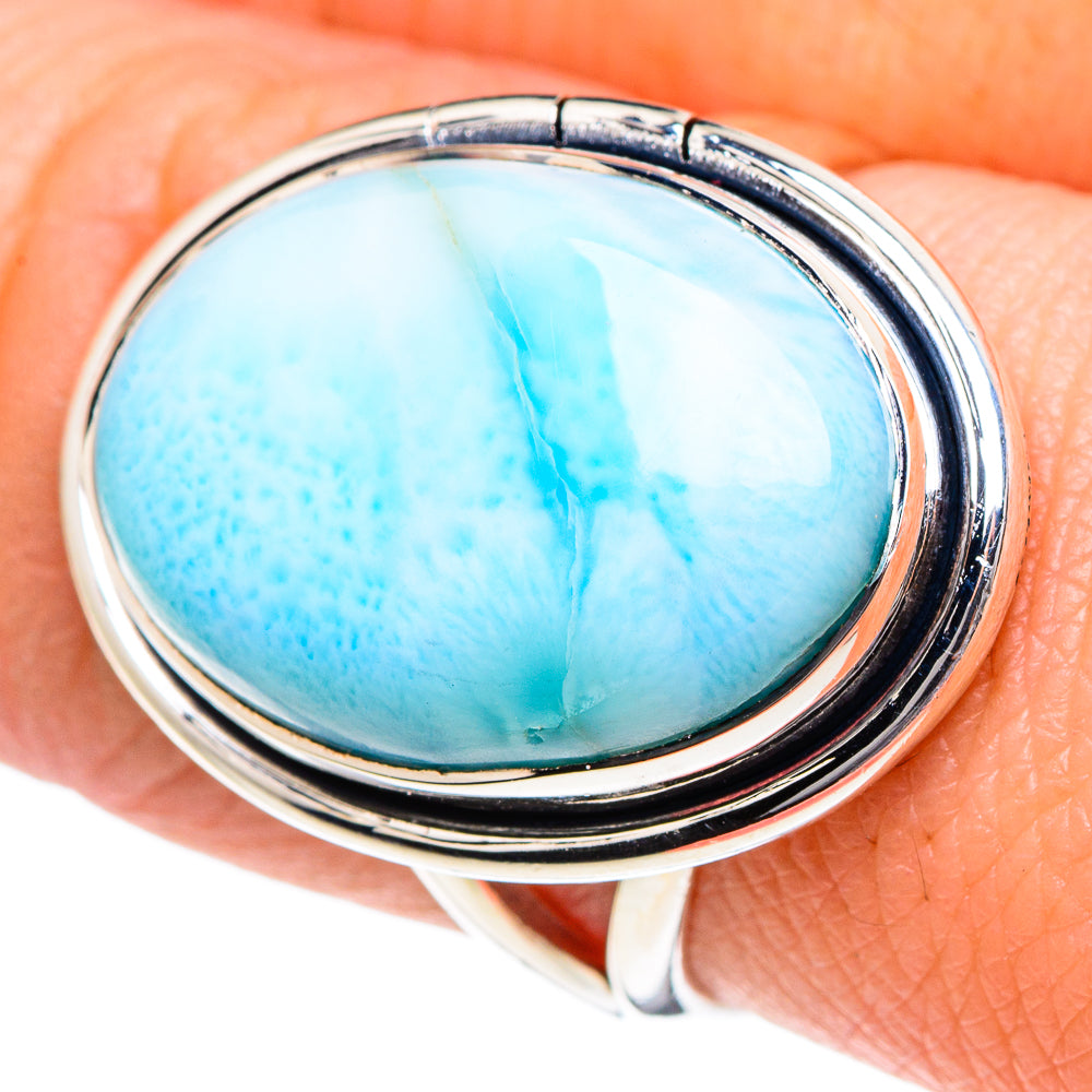 Larimar Rings handcrafted by Anasilvercos - RING95017