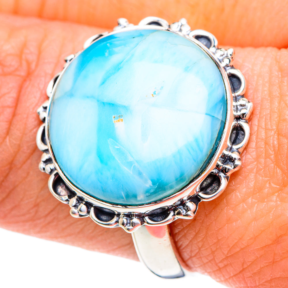 Larimar Rings handcrafted by Anasilvercos - RING95018