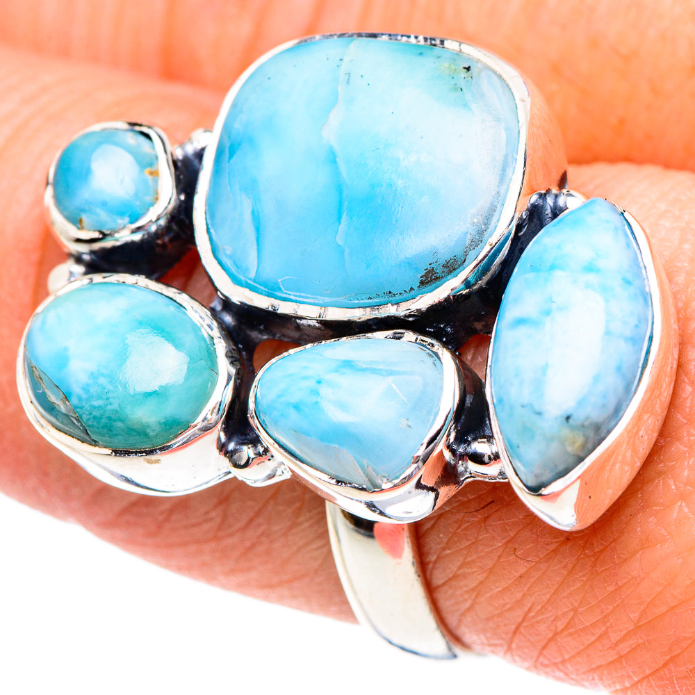 Larimar Rings handcrafted by Anasilvercos - RING95020