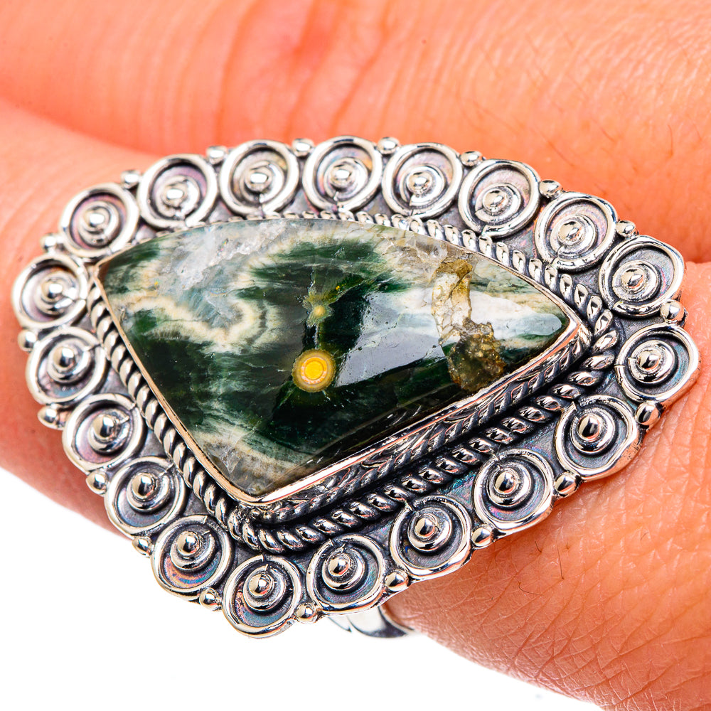 Ocean Jasper Rings handcrafted by Anasilvercos - RING95029