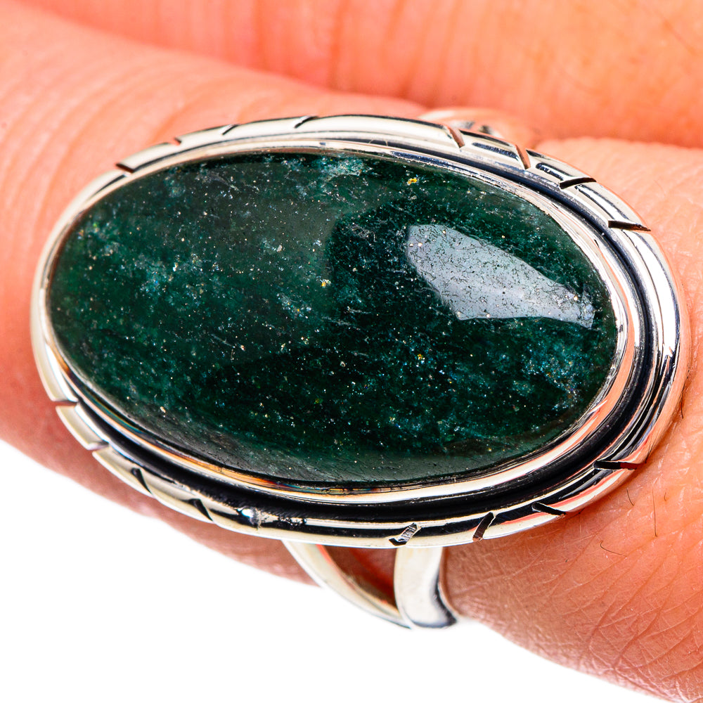 Green Aventurine Rings handcrafted by Anasilvercos - RING95030