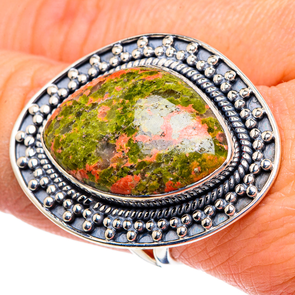 Unakite Rings handcrafted by Anasilvercos - RING95036