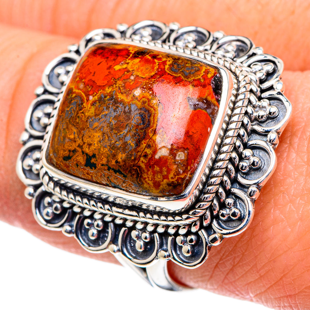Morocco Agate Rings handcrafted by Anasilvercos - RING95045