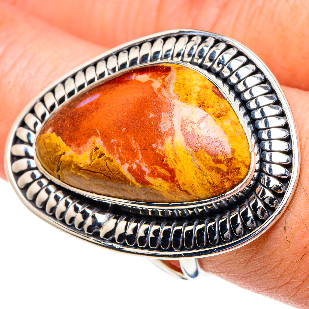Mexican Fire Opal Rings handcrafted by Anasilvercos - RING95047