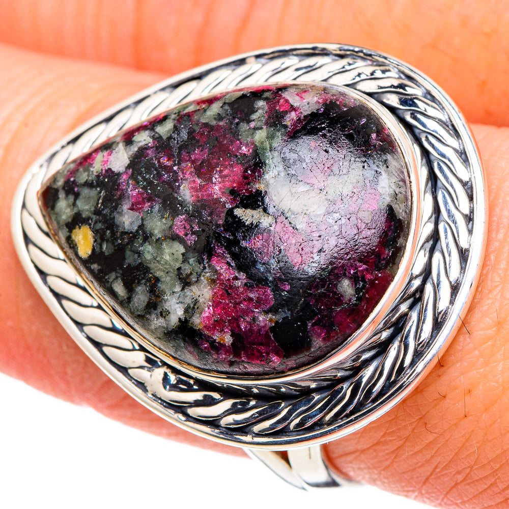 Russian Eudialyte Rings handcrafted by Anasilvercos - RING95060