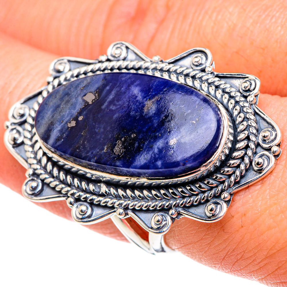 Sodalite Rings handcrafted by Anasilvercos - RING95074