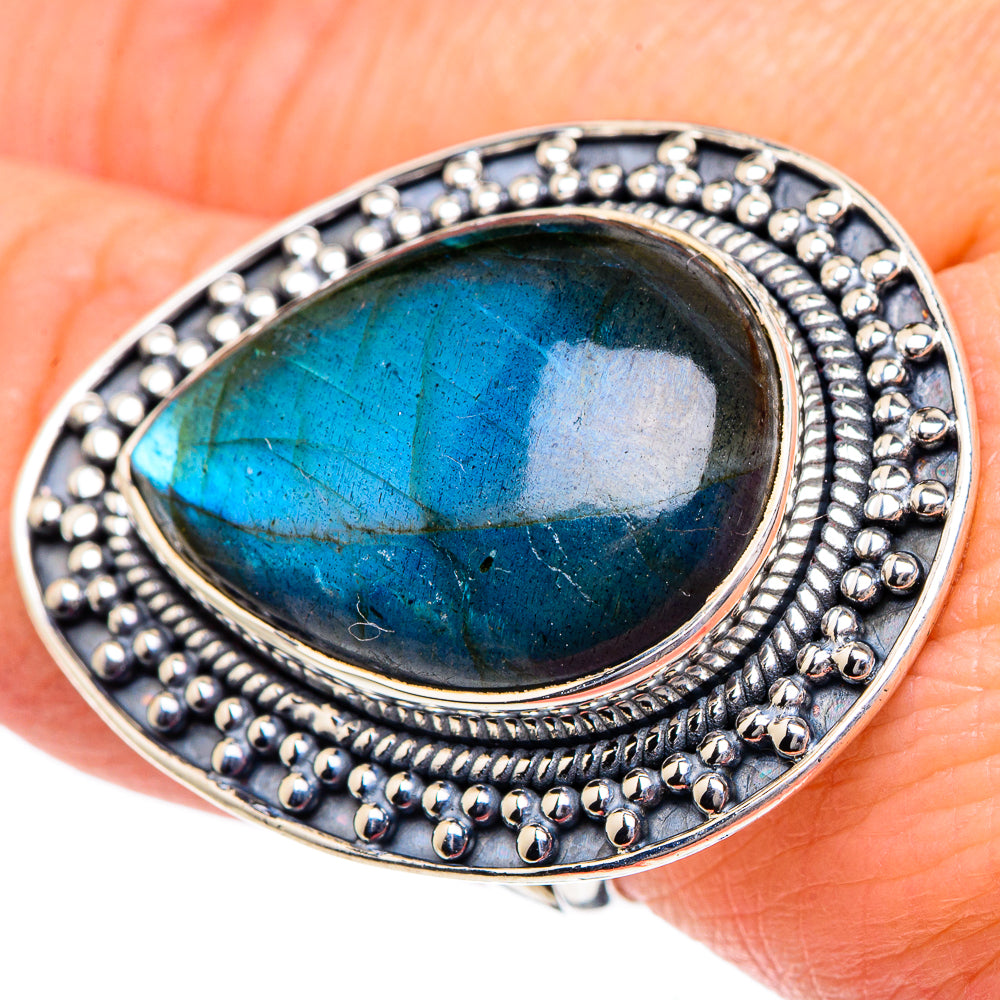 Labradorite Rings handcrafted by Anasilvercos - RING95075