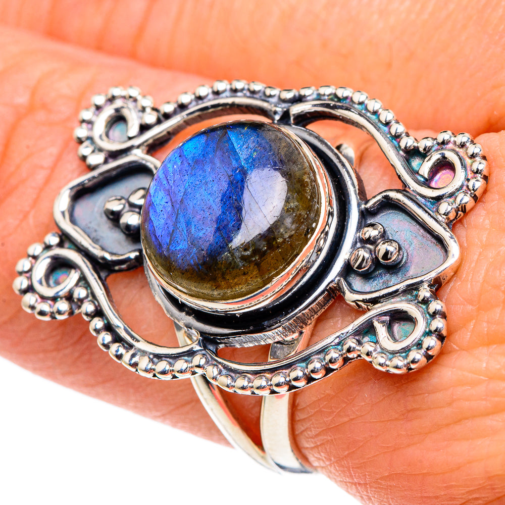 Labradorite Rings handcrafted by Anasilvercos - RING95080