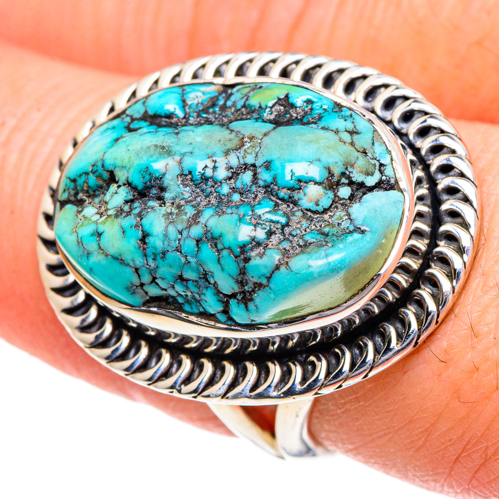 Tibetan Turquoise Rings handcrafted by Anasilvercos - RING95081