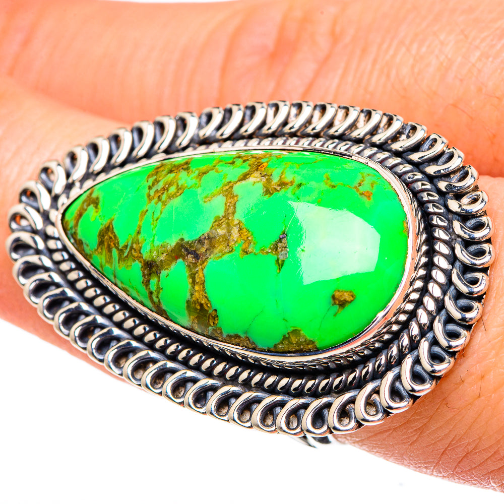 Gaspeite Rings handcrafted by Anasilvercos - RING95084