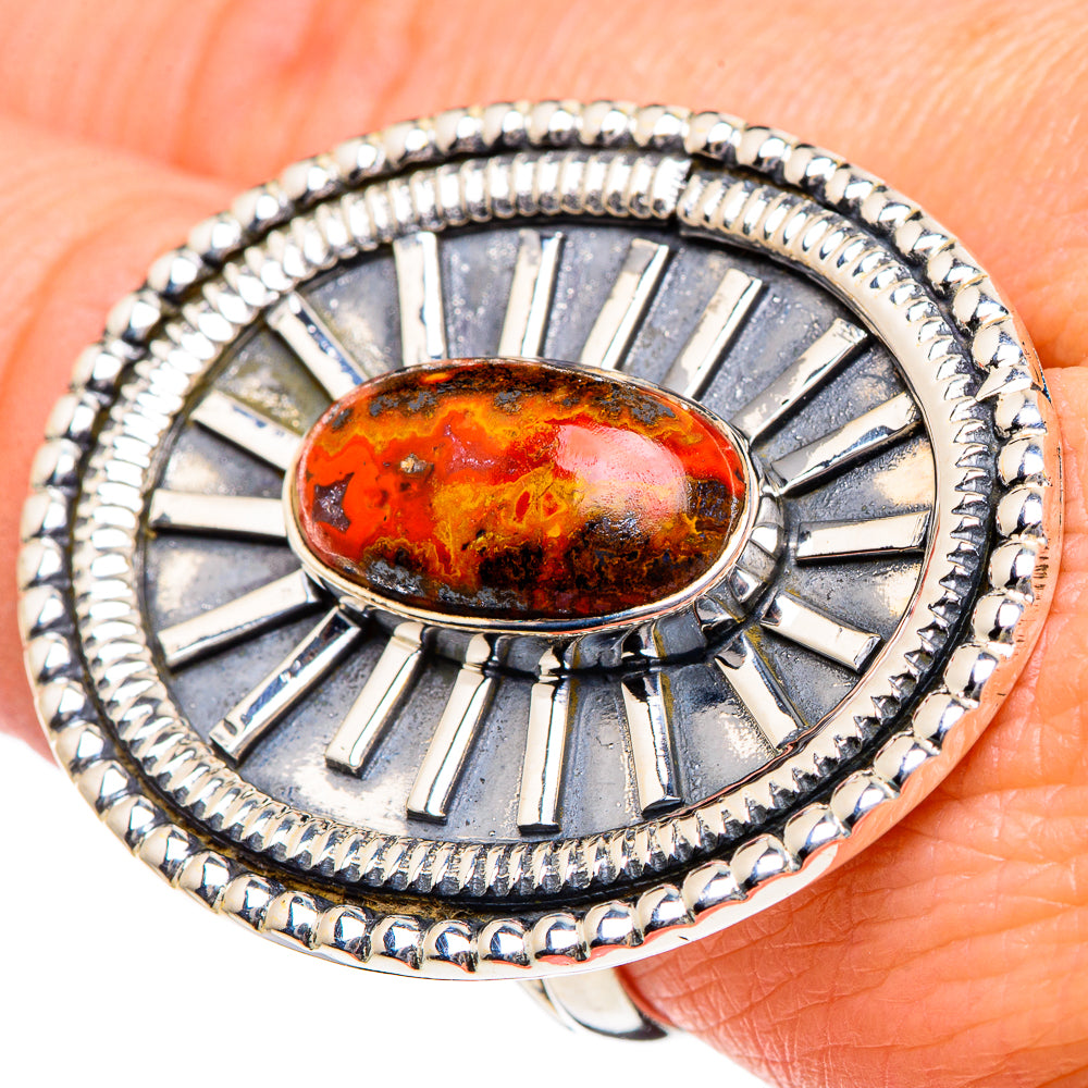 Morocco Agate Rings handcrafted by Anasilvercos - RING95089