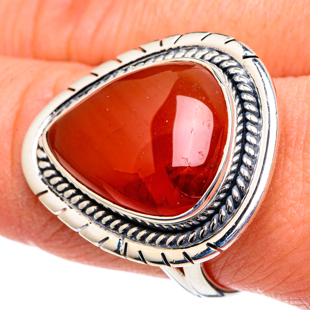 Carnelian Rings handcrafted by Anasilvercos - RING95096