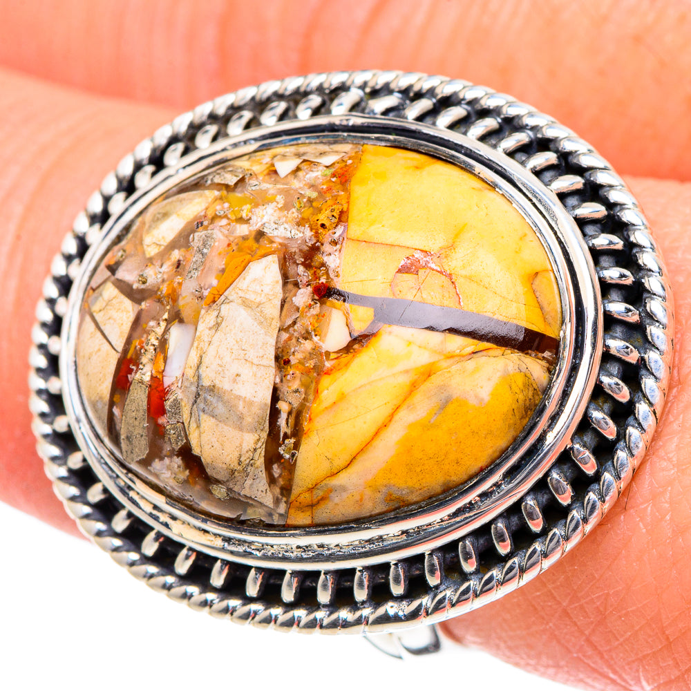 Brecciated Mookaite Rings handcrafted by Anasilvercos - RING95098