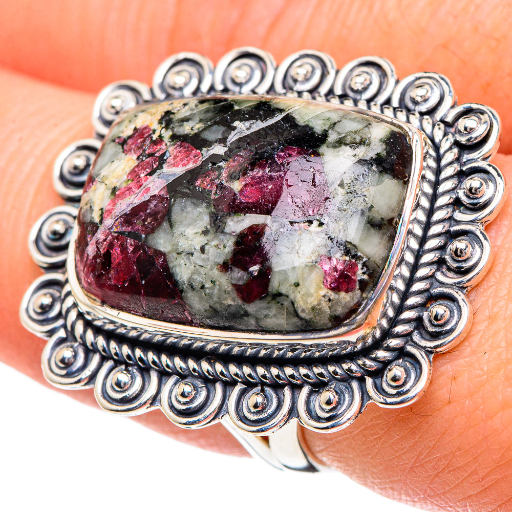 Russian Eudialyte Rings handcrafted by Anasilvercos - RING95101