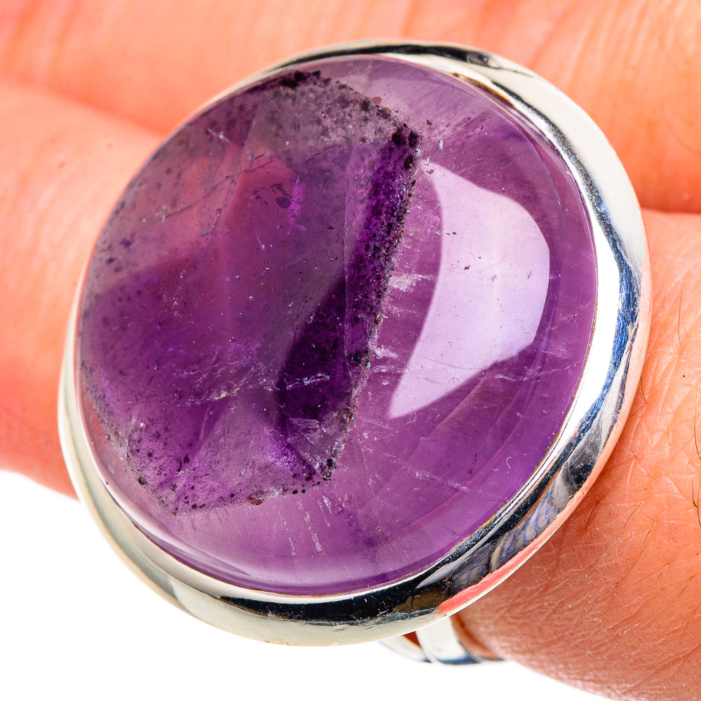 Chevron Amethyst Rings handcrafted by Anasilvercos - RING95103