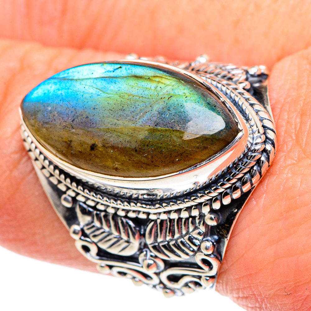 Labradorite Rings handcrafted by Anasilvercos - RING95115