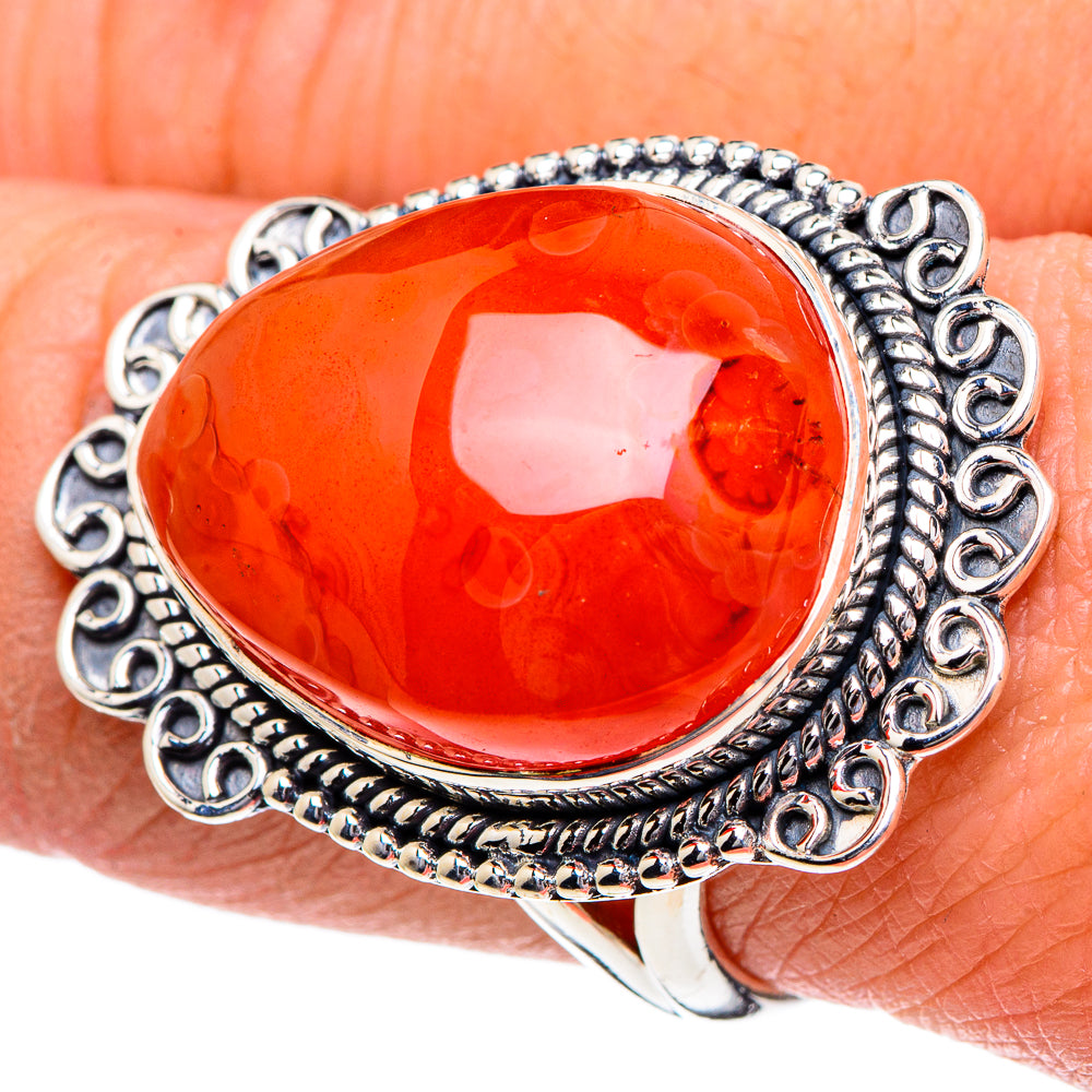 Carnelian Rings handcrafted by Anasilvercos - RING95148