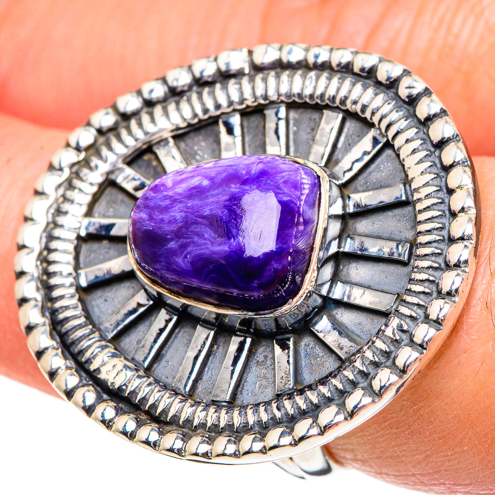 Charoite Rings handcrafted by Anasilvercos - RING95151