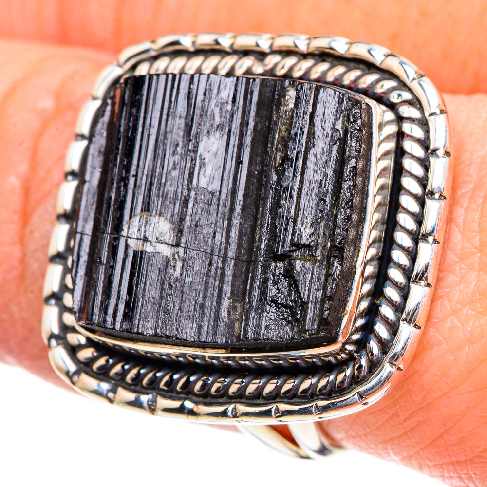Black Tourmaline Rings handcrafted by Anasilvercos - RING95154