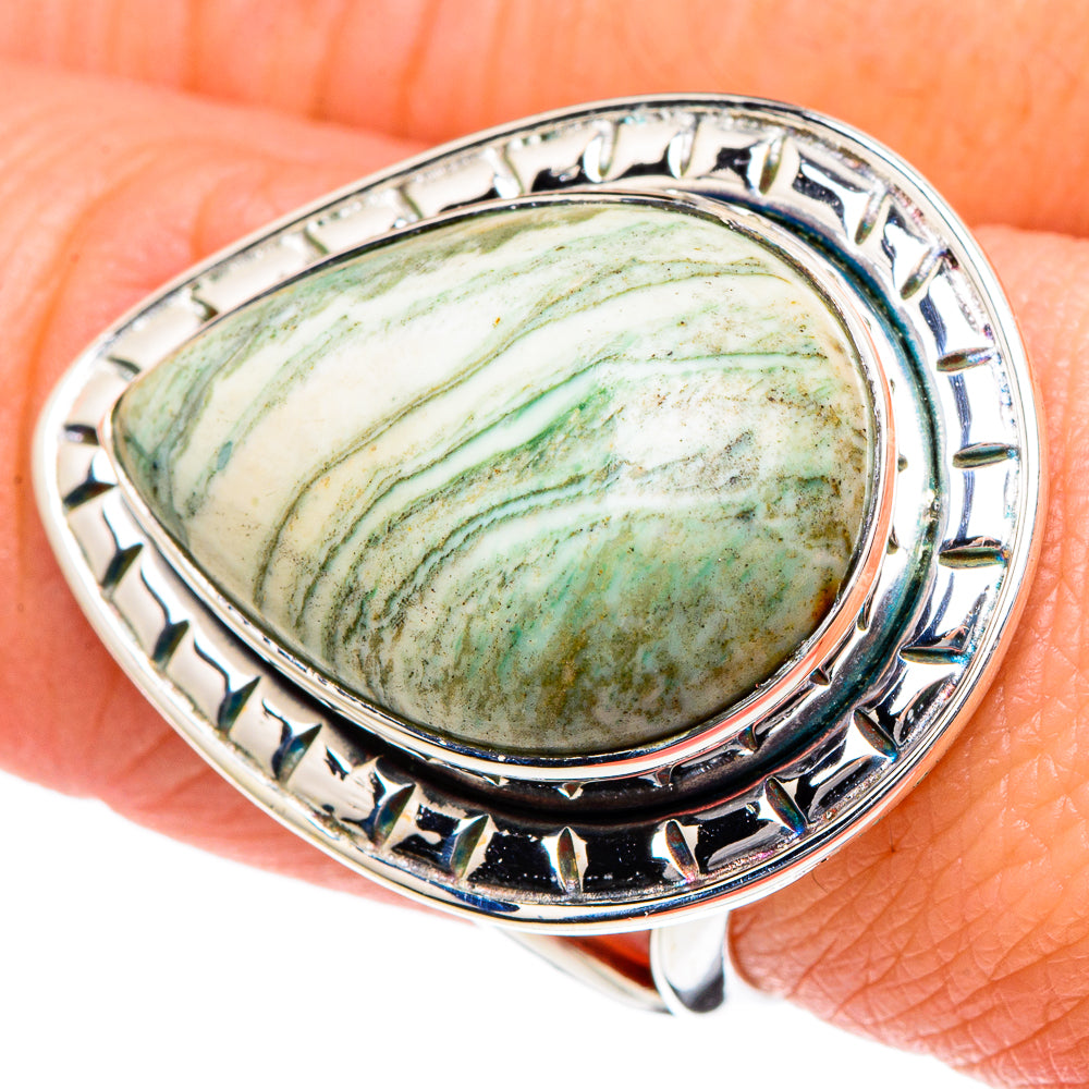 Ocean Jasper Rings handcrafted by Anasilvercos - RING95169