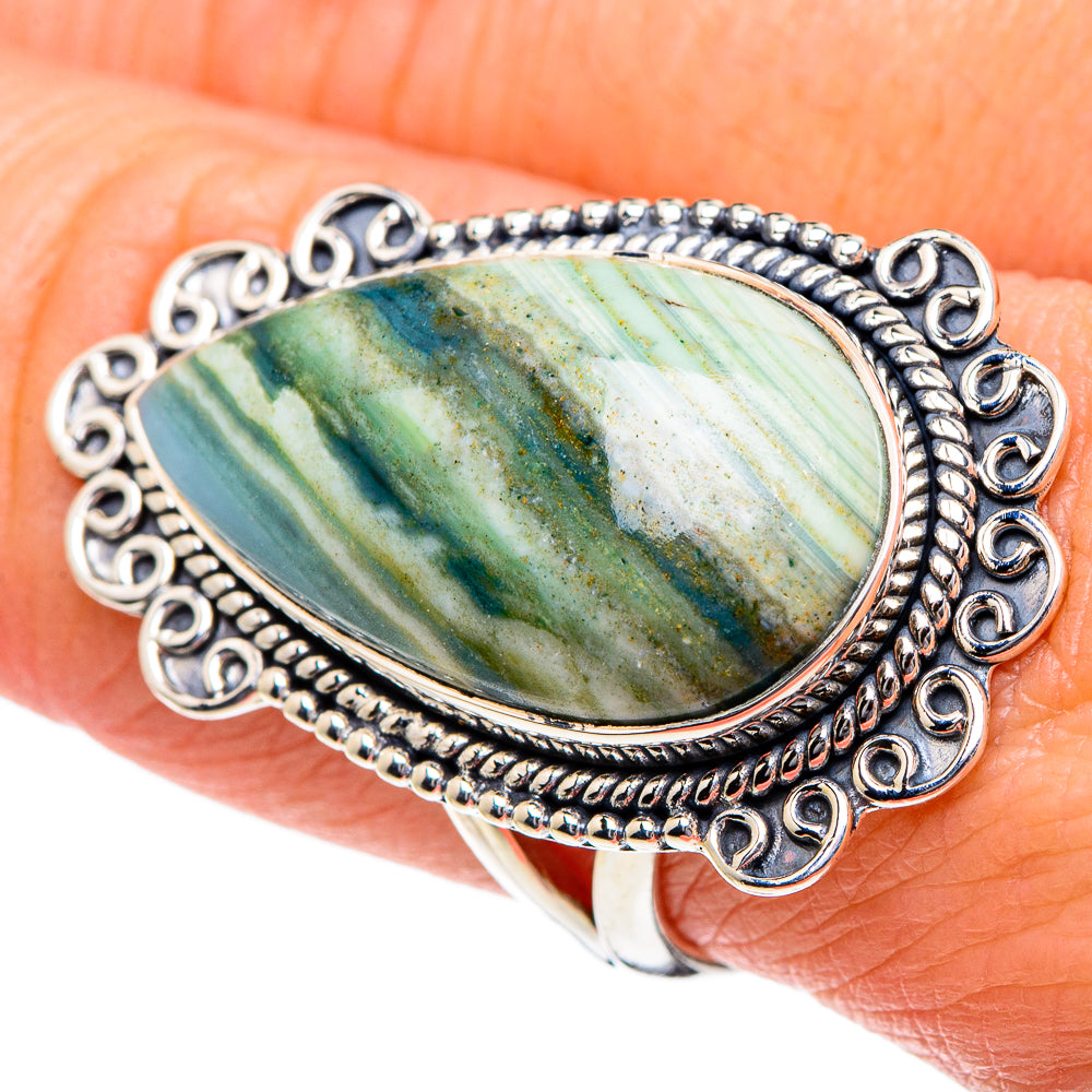 Ocean Jasper Rings handcrafted by Anasilvercos - RING95174