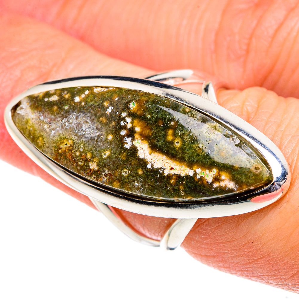 Ocean Jasper Rings handcrafted by Anasilvercos - RING95175