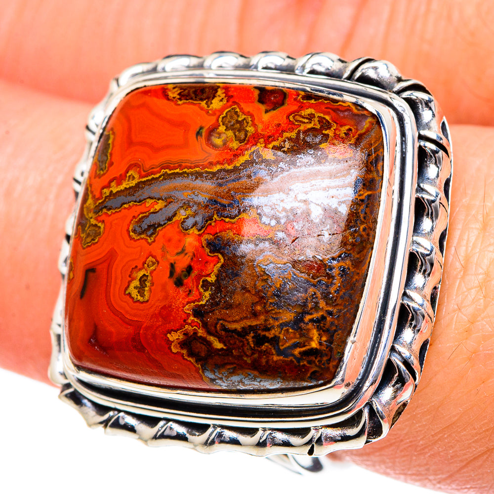 Morocco Agate Rings handcrafted by Anasilvercos - RING95179