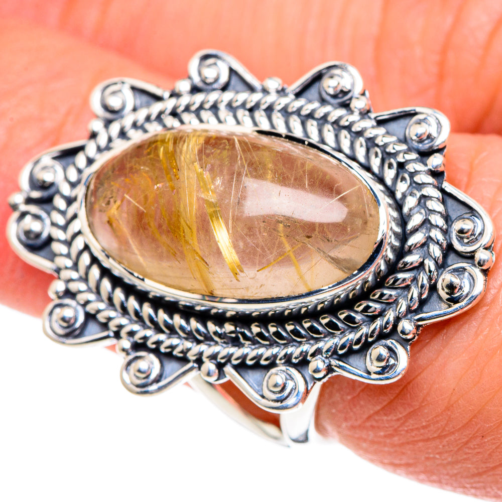 Rutilated Quartz Rings handcrafted by Anasilvercos - RING95181