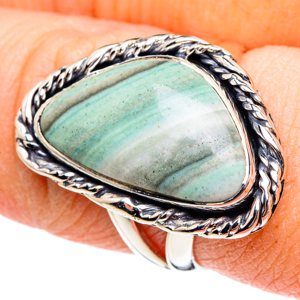 Ocean Jasper Rings handcrafted by Anasilvercos - RING95189