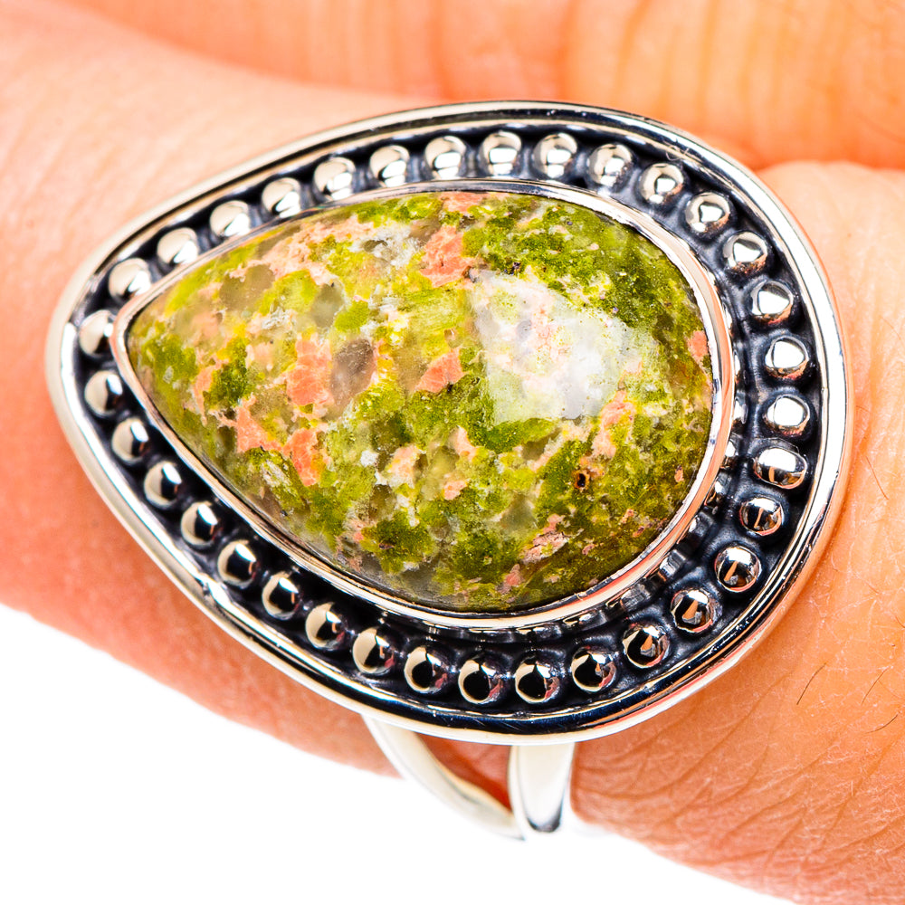 Unakite Rings handcrafted by Anasilvercos - RING95190