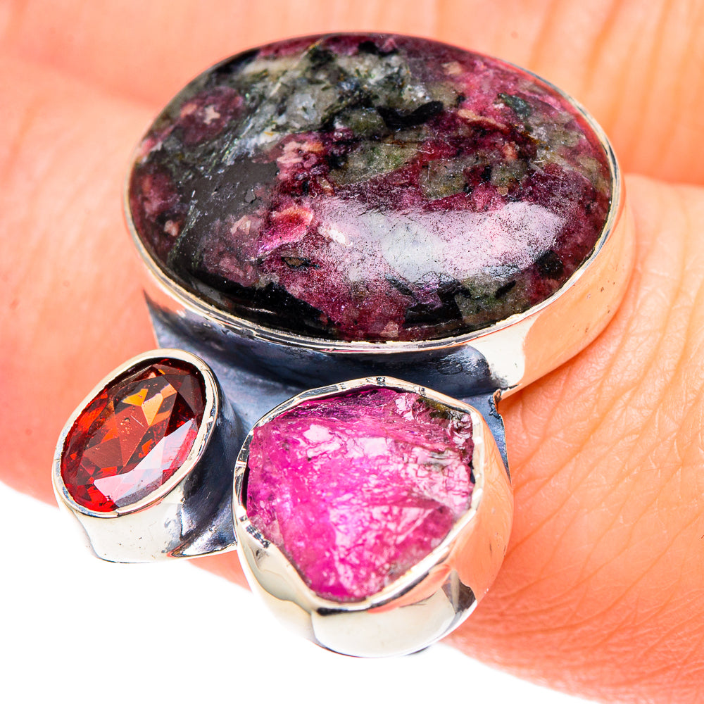 Russian Eudialyte Rings handcrafted by Anasilvercos - RING95198