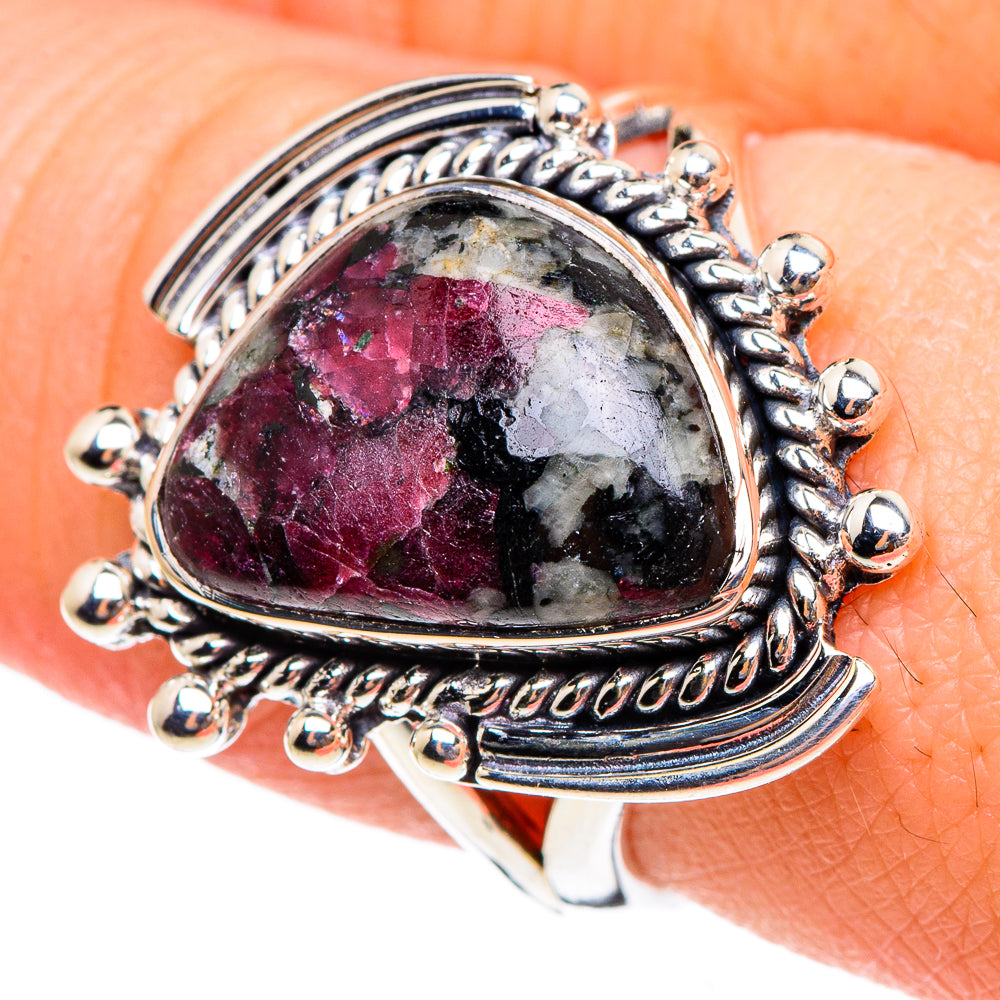 Russian Eudialyte Rings handcrafted by Anasilvercos - RING95199