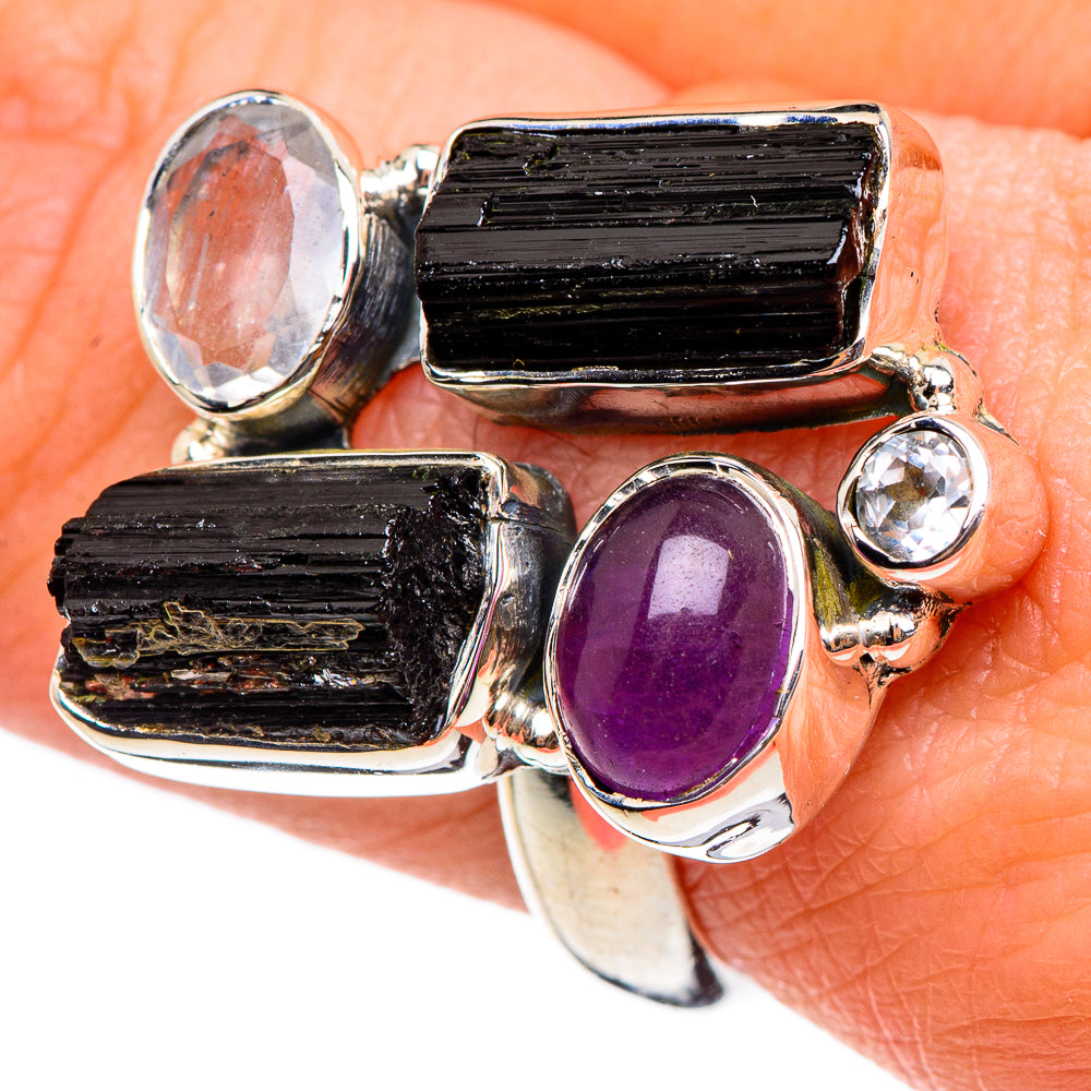 Black Tourmaline Rings handcrafted by Anasilvercos - RING95204