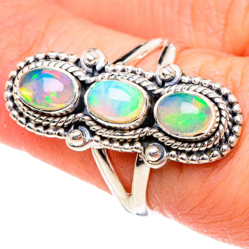 Ethiopian Opal Rings handcrafted by Anasilvercos - RING95209