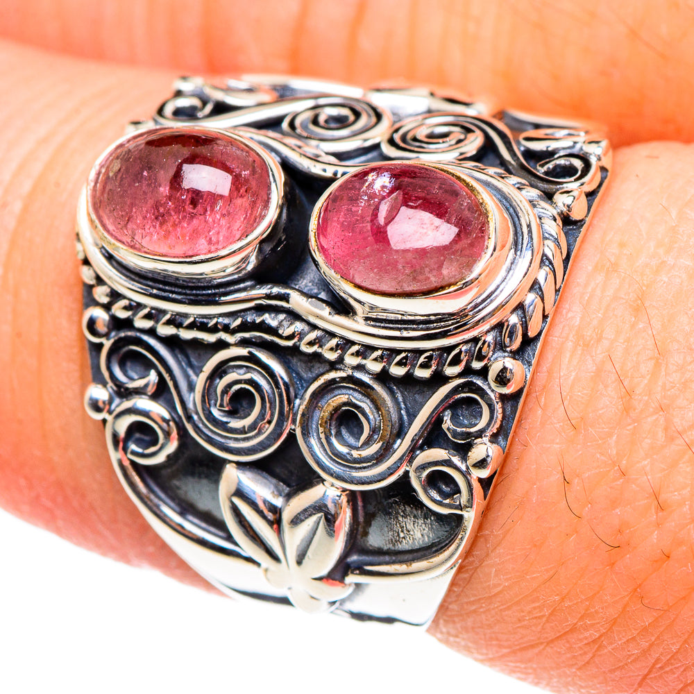 Pink Tourmaline Rings handcrafted by Anasilvercos - RING95225