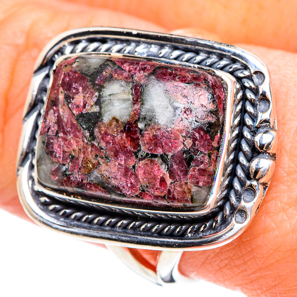 Russian Eudialyte Rings handcrafted by Anasilvercos - RING95228
