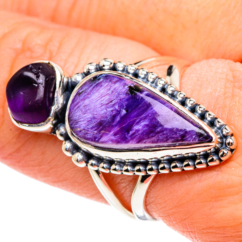 Charoite Rings handcrafted by Anasilvercos - RING95230