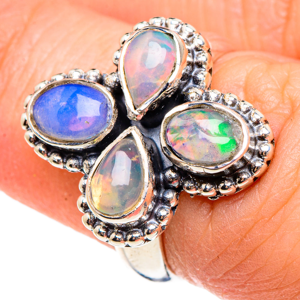 Ethiopian Opal Rings handcrafted by Anasilvercos - RING95233