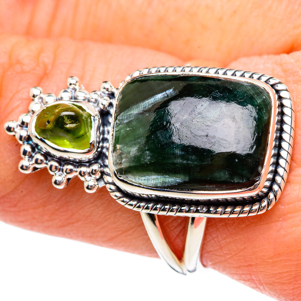 Seraphinite Rings handcrafted by Anasilvercos - RING95240