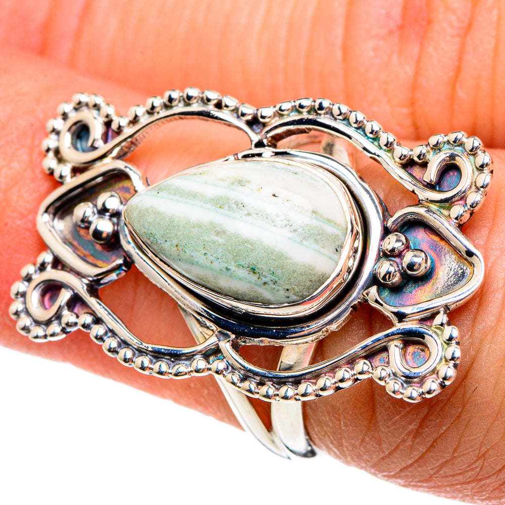 Ocean Jasper Rings handcrafted by Anasilvercos - RING95258