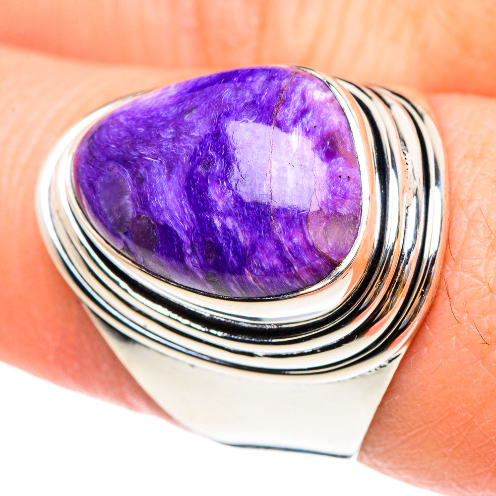 Charoite Rings handcrafted by Anasilvercos - RING95264