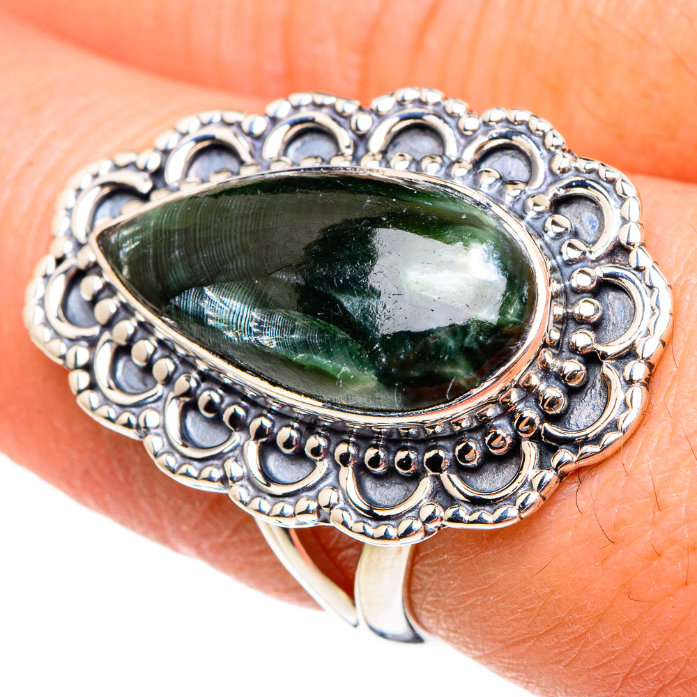 Seraphinite Rings handcrafted by Anasilvercos - RING95276