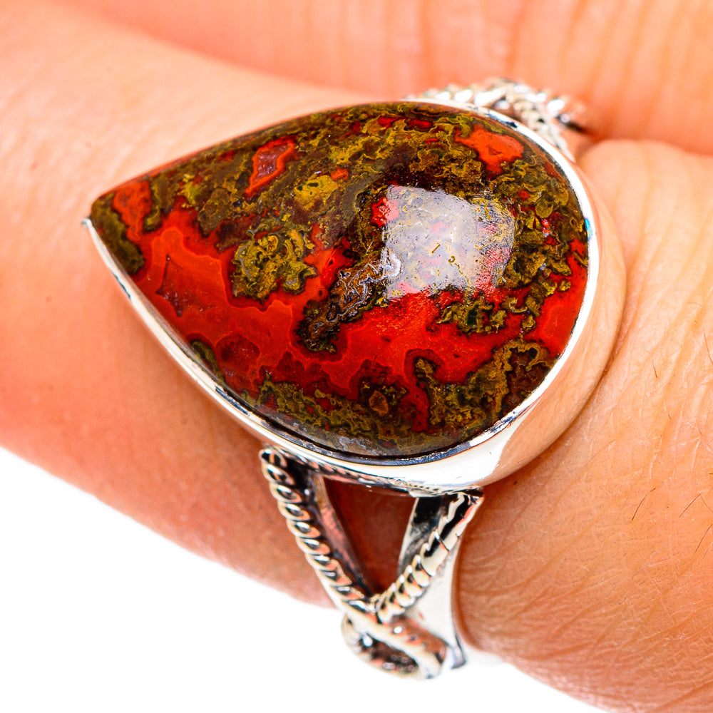 Morocco Agate Rings handcrafted by Anasilvercos - RING95280