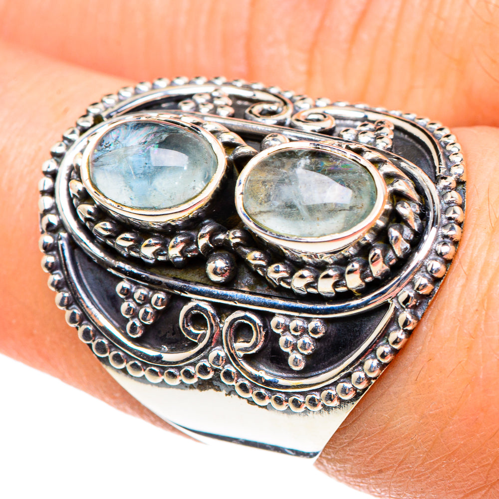 Aquamarine Rings handcrafted by Anasilvercos - RING95292