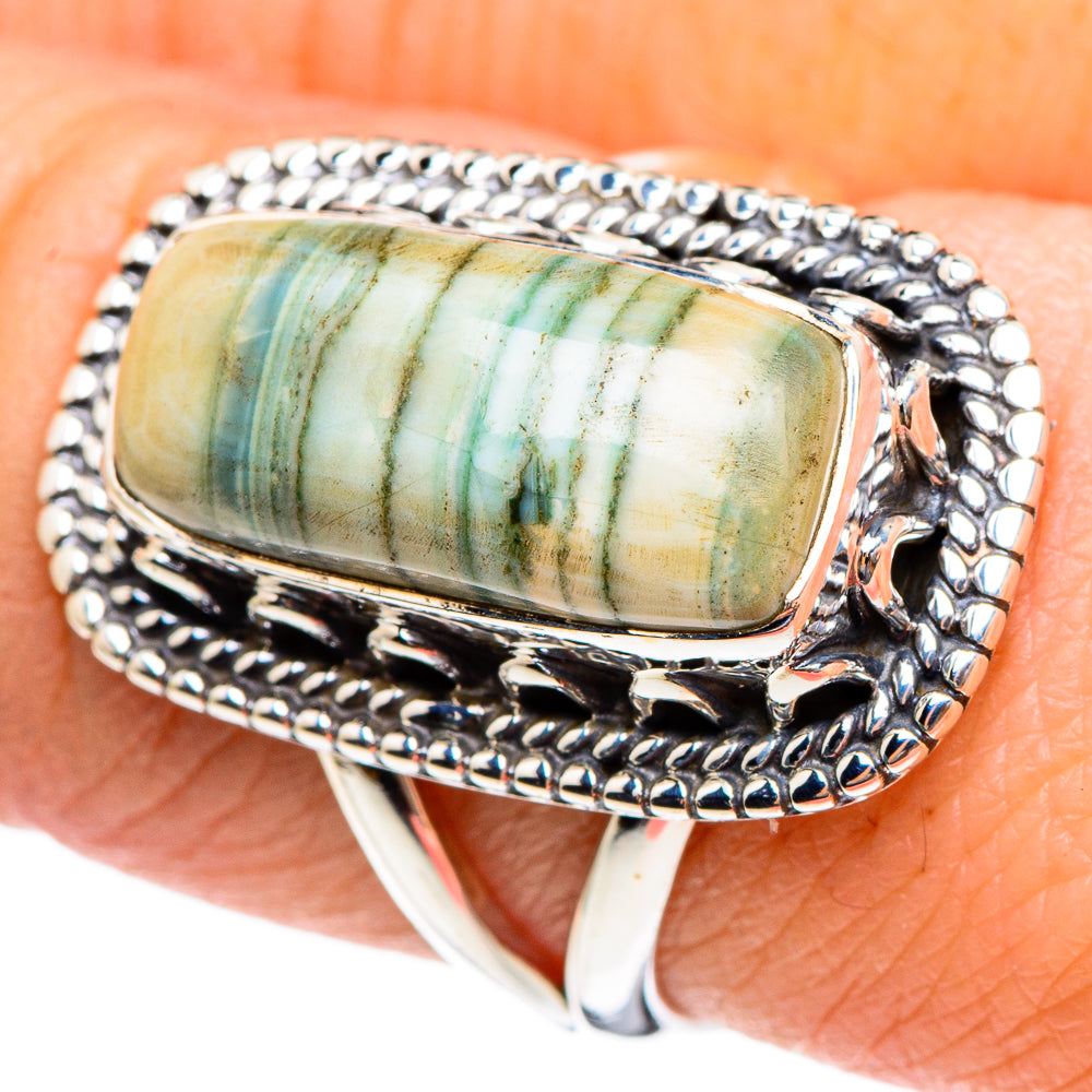 Ocean Jasper Rings handcrafted by Anasilvercos - RING95294