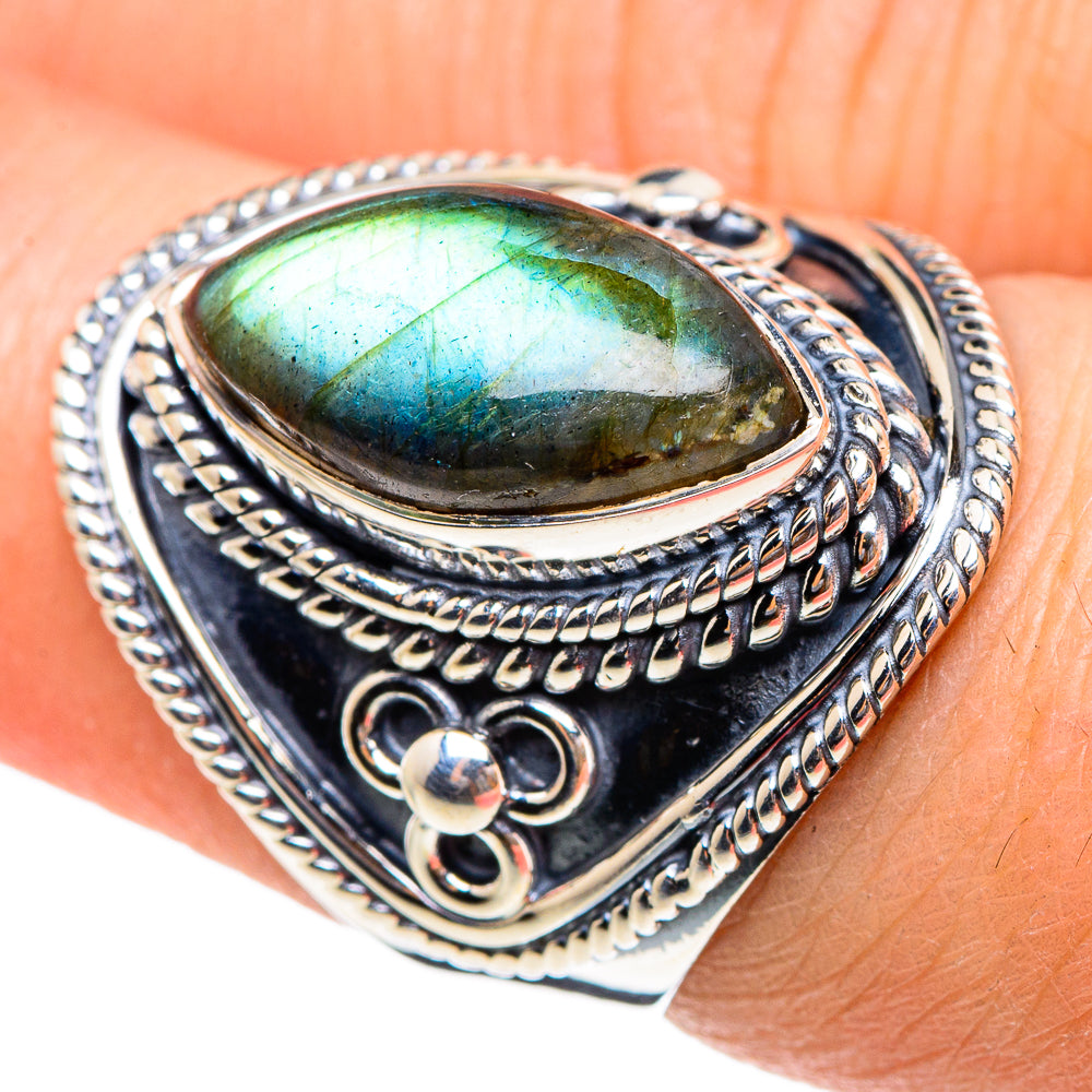 Labradorite Rings handcrafted by Anasilvercos - RING95295